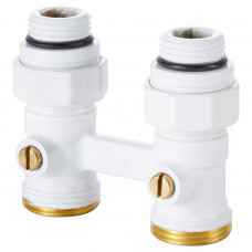 Узел нижнего подключения Royal Thermo прямой 1/2 х3/4 EK белый